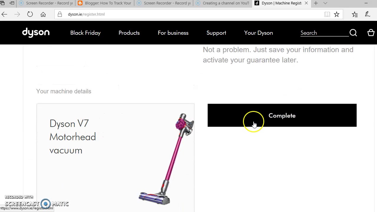 how-to-register-a-dyson-vacuum-online