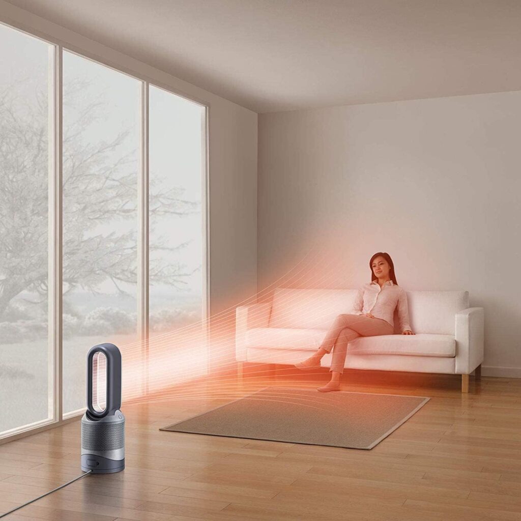 Dyson HP01 Pure Hot + Cool Air Purifier Heater and Fan (Renewed), Iron