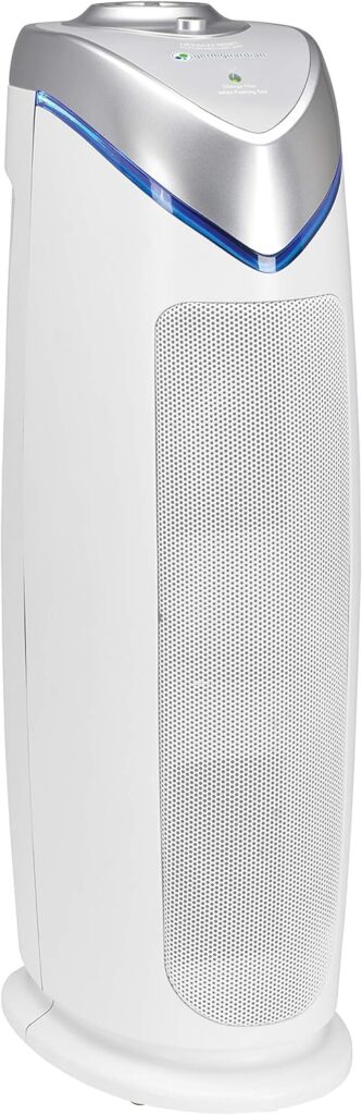 Germ Guardian Air Purifier with HEPA 13 Filter, Removes 99.97% of Pollutants, Covers Large Room up to 743 Sq. Foot Room in 1 Hr, UV-C Light Helps Reduce Germs, Zero Ozone Verified, 22”, White, AC4825W